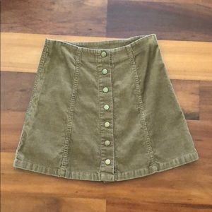 Tan corduroy skirt